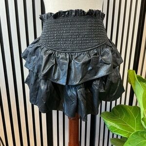 Mustard Seed Black Tiered Mini Skirt Sz S